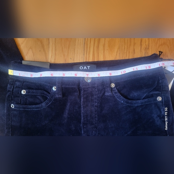 Oat New York High Waist Skinny Cords Dark Navy/black sz. 25 - Picture 2 of 12